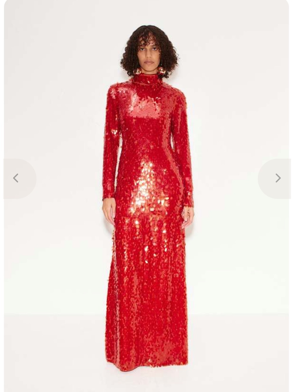 Simon Miller Red Sequin Long-Sleeve Maxi Dress